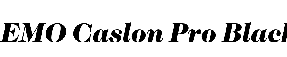 FSP DEMO Caslon Pro Black Italic