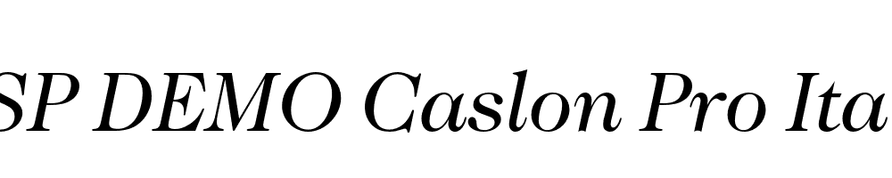 FSP DEMO Caslon Pro Italic