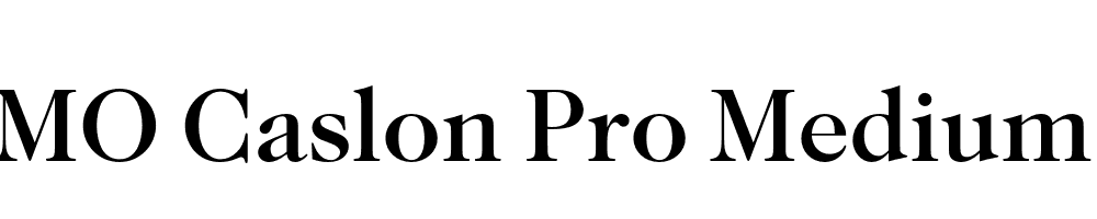 FSP DEMO Caslon Pro Medium Regular