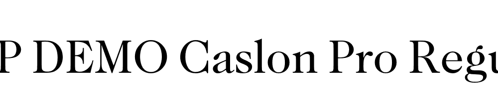 FSP DEMO Caslon Pro Regular