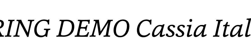  DEMO Cassia Italic Regular