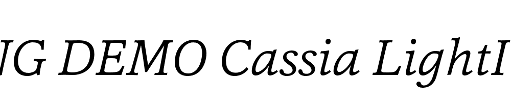  DEMO Cassia LightItalic Regular