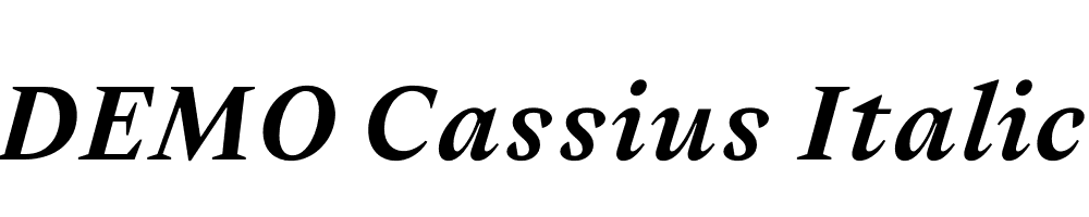 FSP DEMO Cassius Italic Bold