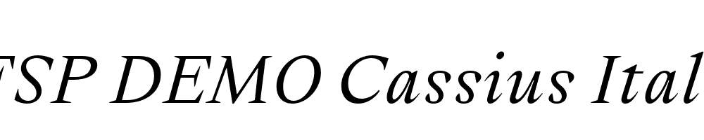 FSP DEMO Cassius Italic