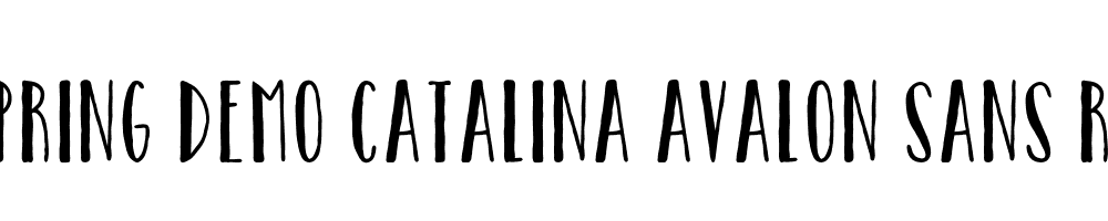  DEMO Catalina Avalon Sans Regular