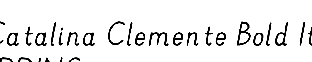  DEMO Catalina Clemente Bold Italic Regular