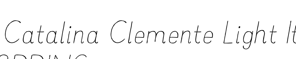  DEMO Catalina Clemente Light Italic Regular