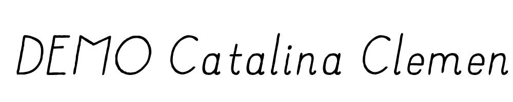  DEMO Catalina Clemente Italic Regular