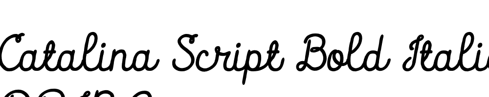  DEMO Catalina Script Bold Italic Regular