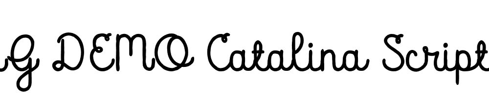  DEMO Catalina Script Bold Regular