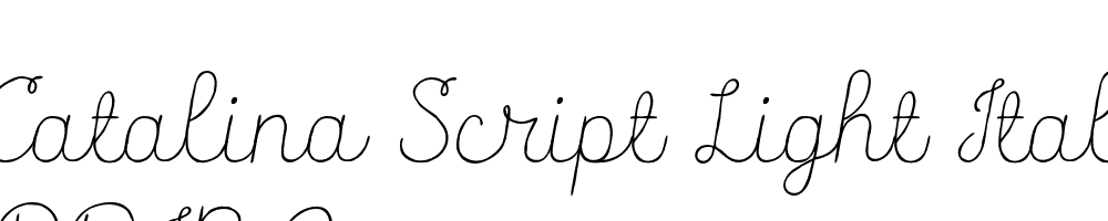  DEMO Catalina Script Light Italic Regular