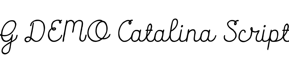  DEMO Catalina Script Italic Regular