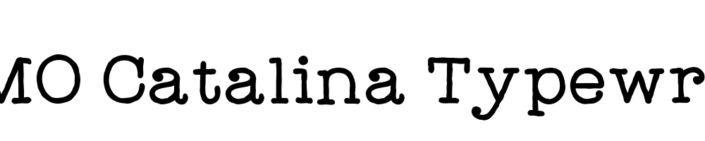  DEMO Catalina Typewriter Bold Regular