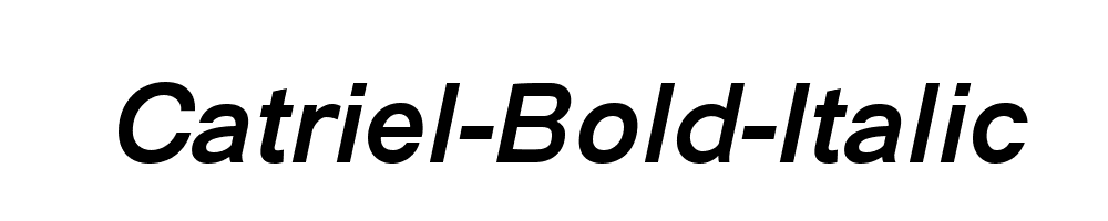 Catriel-Bold-Italic