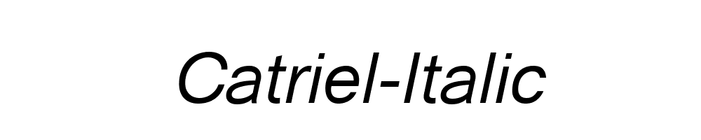 Catriel-Italic