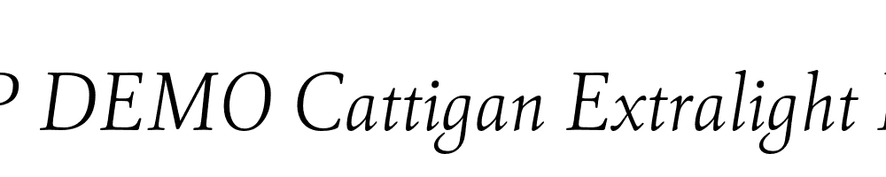 FSP DEMO Cattigan Extralight Italic