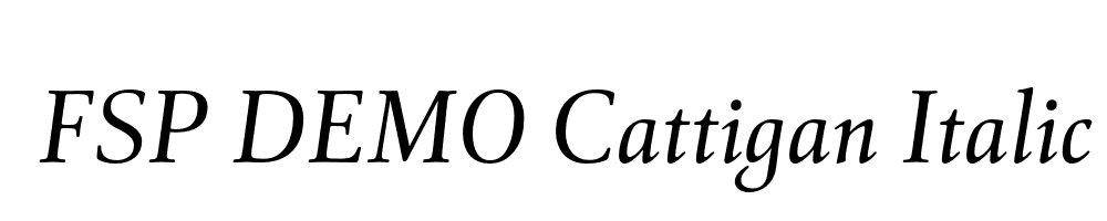 FSP DEMO Cattigan Italic