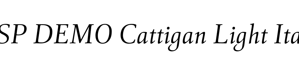 FSP DEMO Cattigan Light Italic