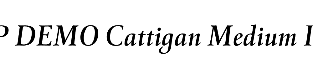 FSP DEMO Cattigan Medium Italic