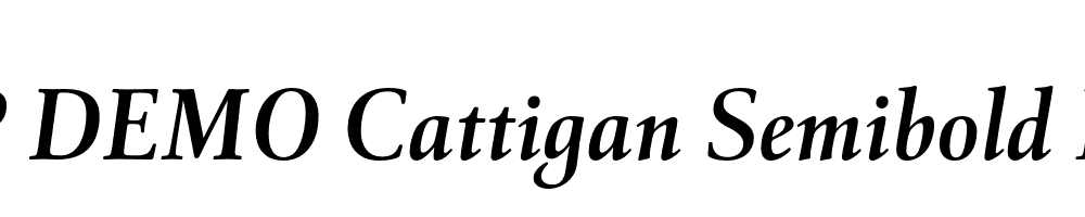 FSP DEMO Cattigan Semibold Italic