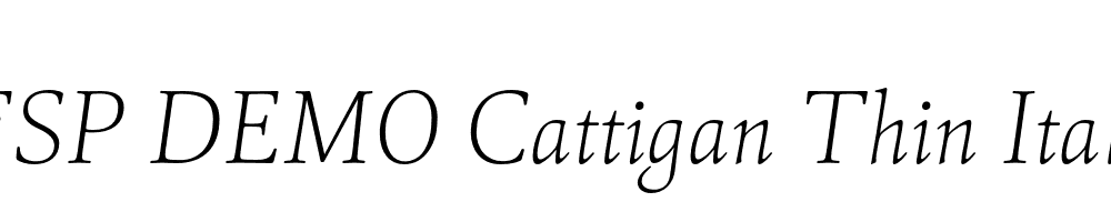 FSP DEMO Cattigan Thin Italic