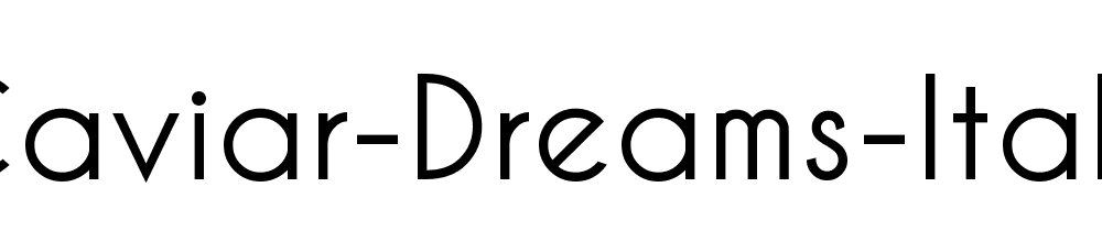 Caviar Dreams Italic