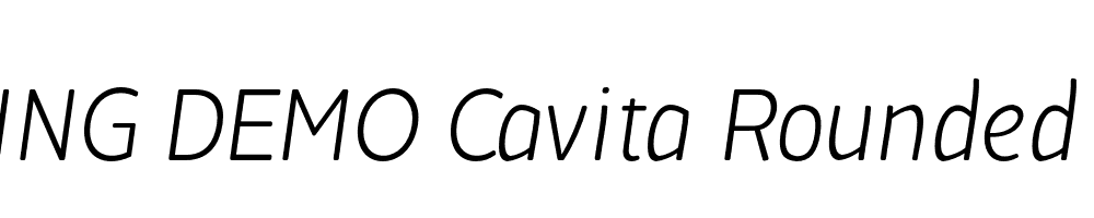  DEMO Cavita Rounded Light Italic