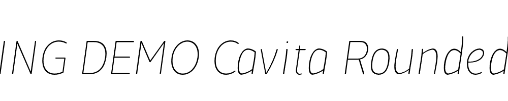  DEMO Cavita Rounded Thin Italic