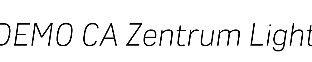 FSP DEMO CA Zentrum Light Italic