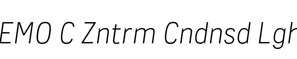 FSP DEMO C Zntrm Cndnsd Lght Italic