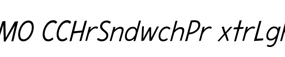 FSP DEMO CCHrSndwchPr xtrLght Italic