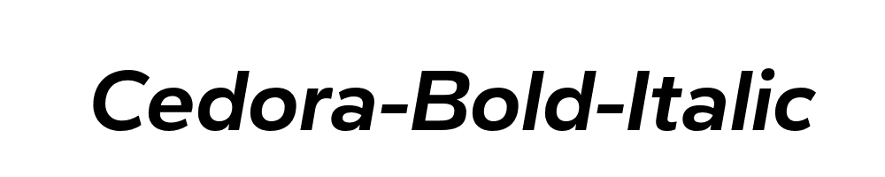 Cedora-Bold-Italic