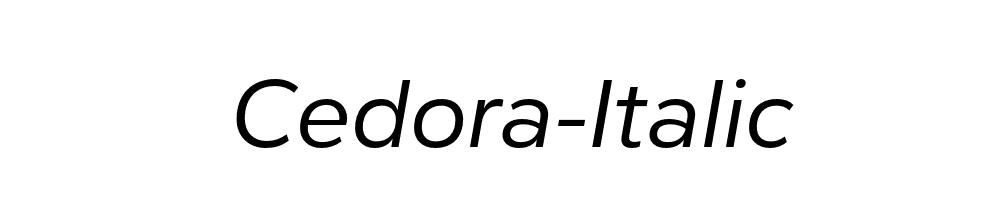 Cedora-Italic