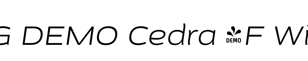  DEMO Cedra 4F Wide Light Italic