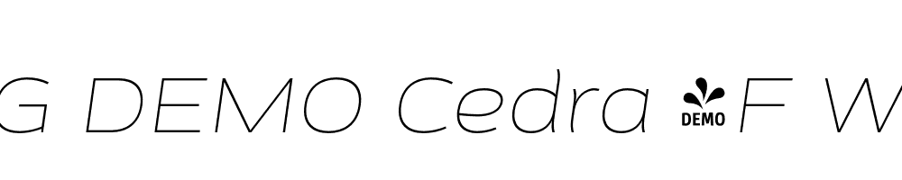  DEMO Cedra 4F Wide Thin Italic