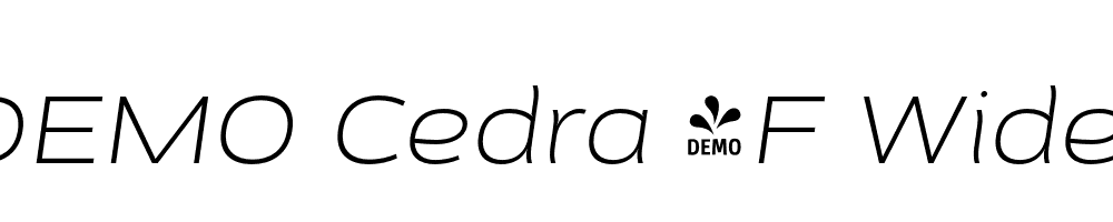  DEMO Cedra 4F Wide UltraLight Italic