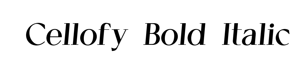 Cellofy-Bold-Italic