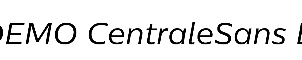  DEMO CentraleSans Book Book Italic