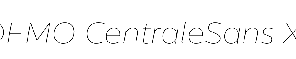  DEMO CentraleSans XThin XThin Italic