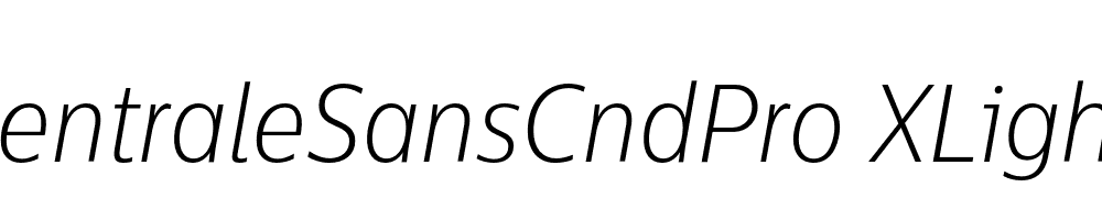  DEMO CentraleSansCndPro XLight XLight Italic