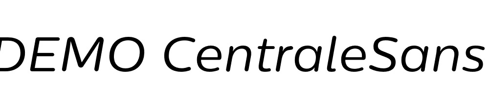  DEMO CentraleSansRnd Book Italic