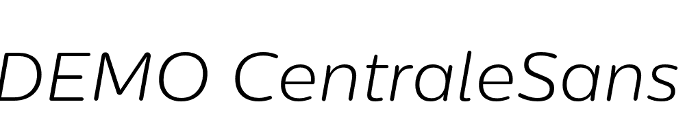  DEMO CentraleSansRnd Light Italic