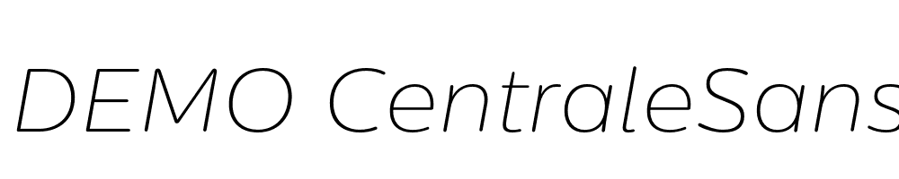  DEMO CentraleSansRnd Thin Italic