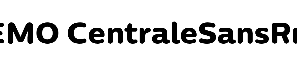  DEMO CentraleSansRnd XBold Regular