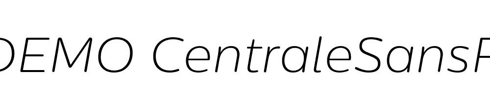  DEMO CentraleSansRnd XLight Italic