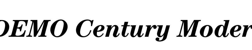  DEMO Century Modern FS Bold Italic