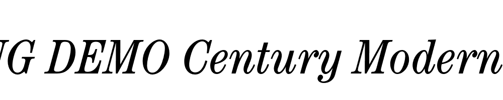  DEMO Century Modern FS Cd Italic