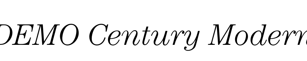  DEMO Century Modern FS Light Italic