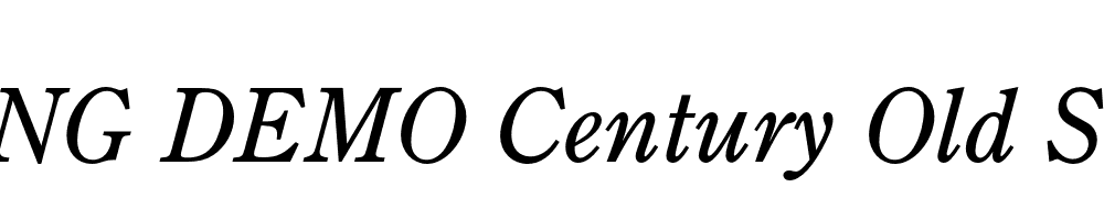  DEMO Century Old Style FS Italic