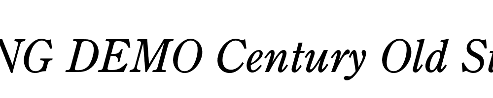  DEMO Century Old Style Pro Italic